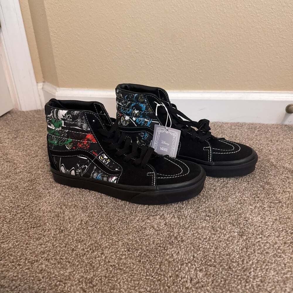Vans x Disney 100 Villains Sk8-Hi Black High Top Shoes - Picture 3 of 5